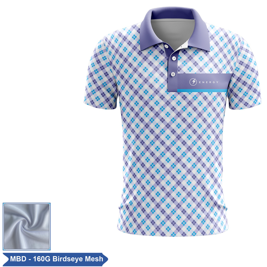 Sublimation Short Sleeve Polo - 160G Birdseye Mesh - Men, 2
