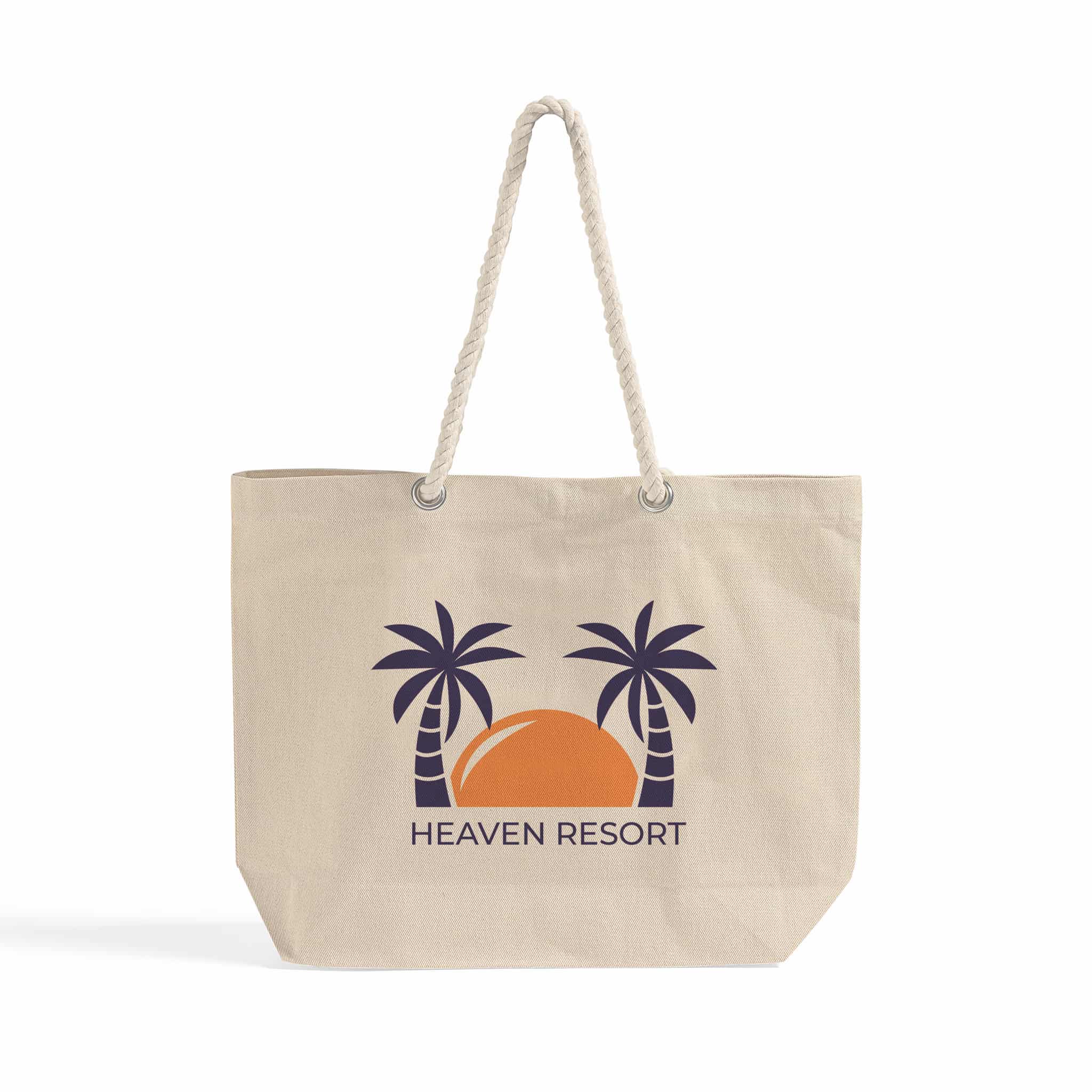 Rope Handle Beach Tote Bag 9