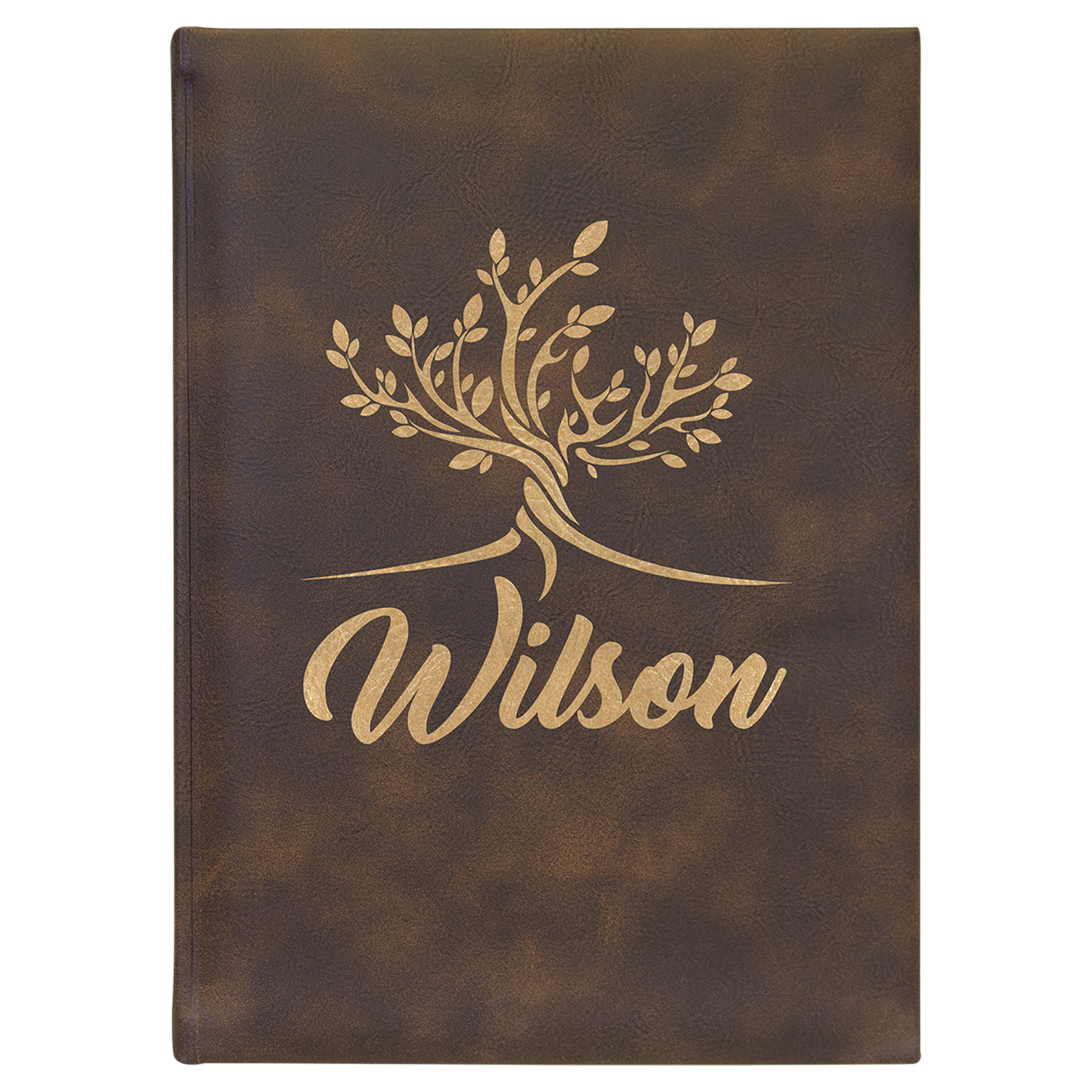 7" x 9 3/4" Rustic/Gold Leatherette Sketch Book-Unlined Paper 1