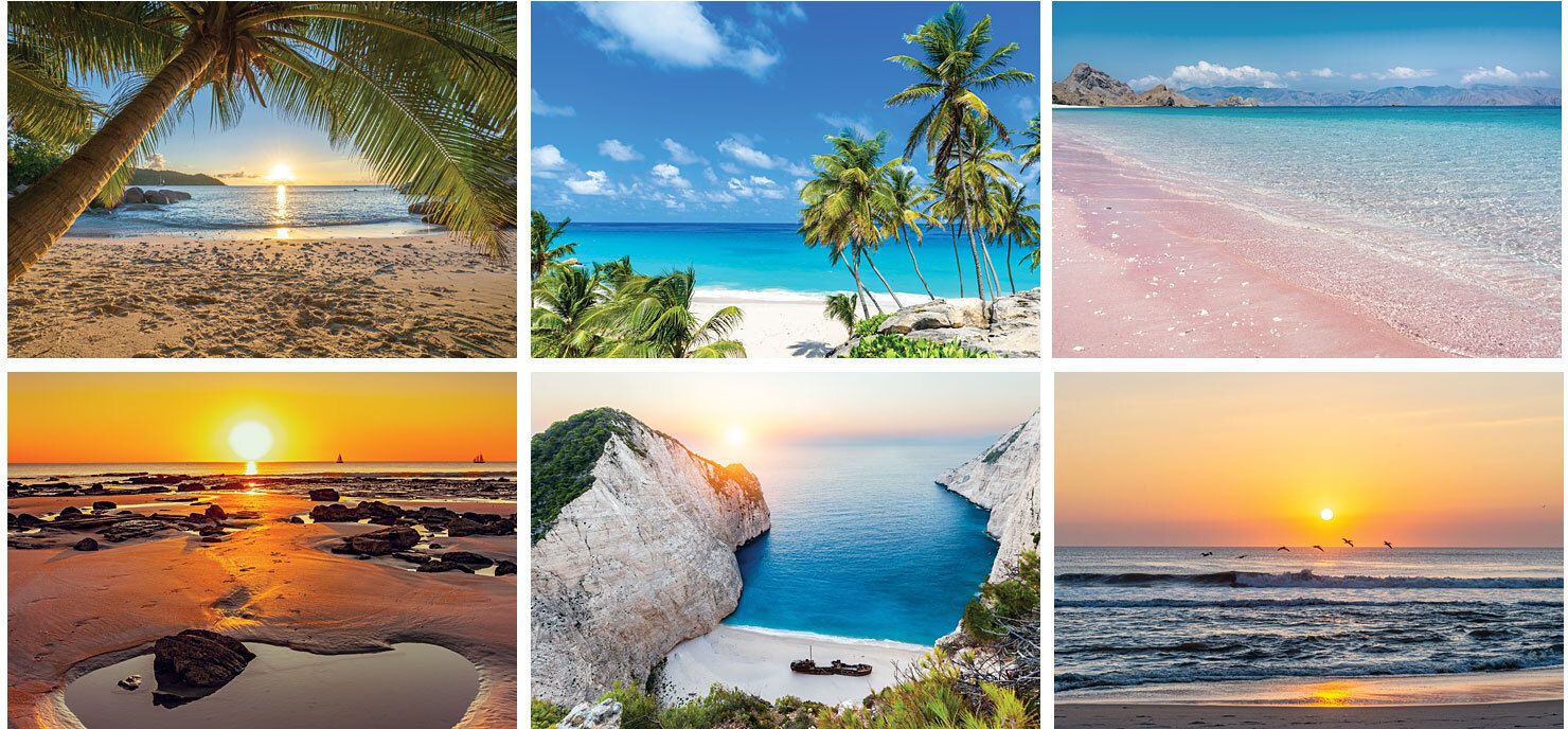 BEACHES FULL COLOR DESK CALENDAR 10
