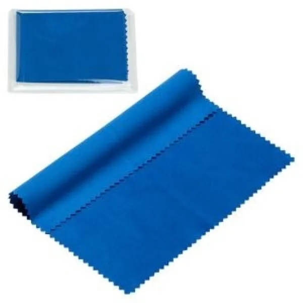 6" x 6" 220GSM Microfiber Cleaning Cloth in Clear PVC Case 10