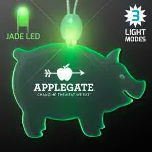 Acrylic Pig Shape Necklace with LED 9
