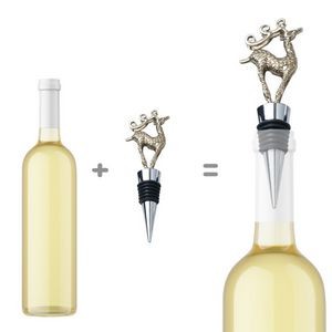 Festive Reindeer Wine Stopper Cork For Holiday Celebrations 2