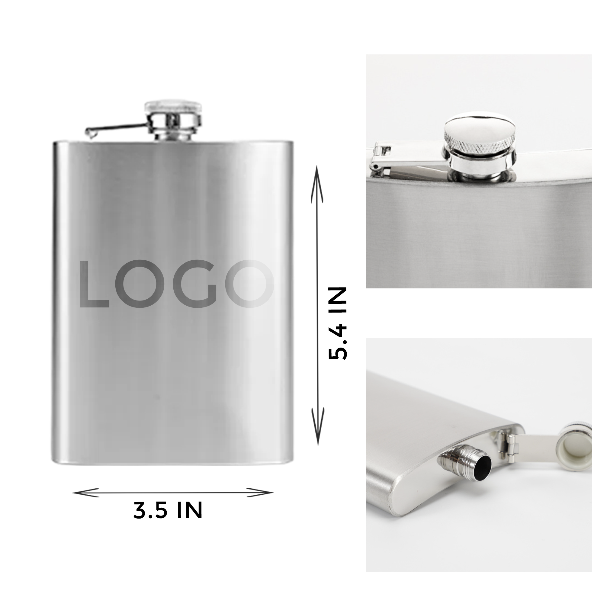 MOQ 10 PCS Insulating 8OZ Stainless Steel Hip Flask 2
