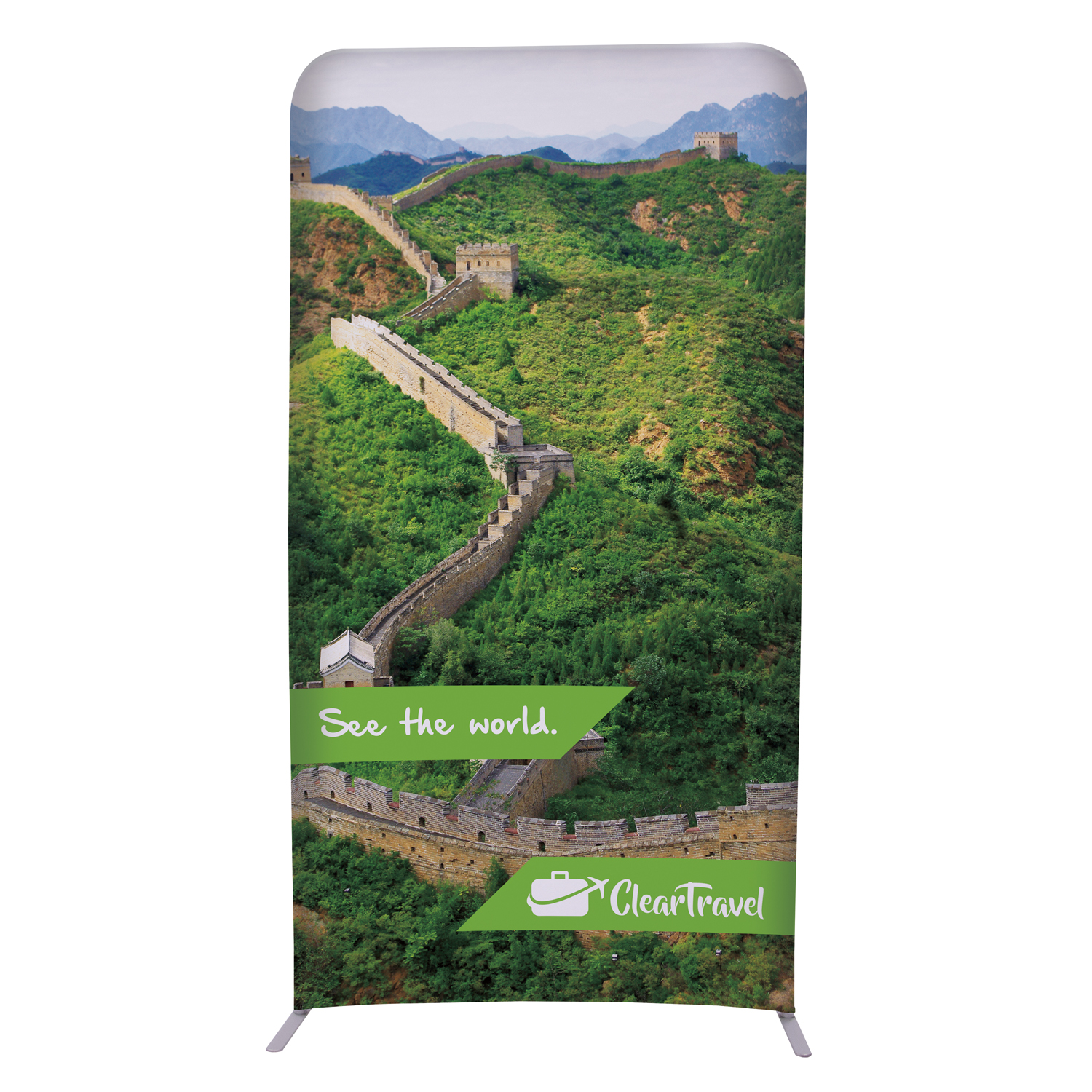 4'W x 90"H EuroFit™ Straight Wall Kit (Recycled Polyester Knit) 8