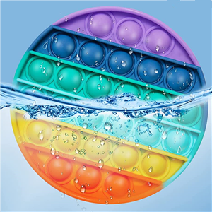 Round Shape Rainbow Color Push Pop Bubble Sensory Fidget Toy 6