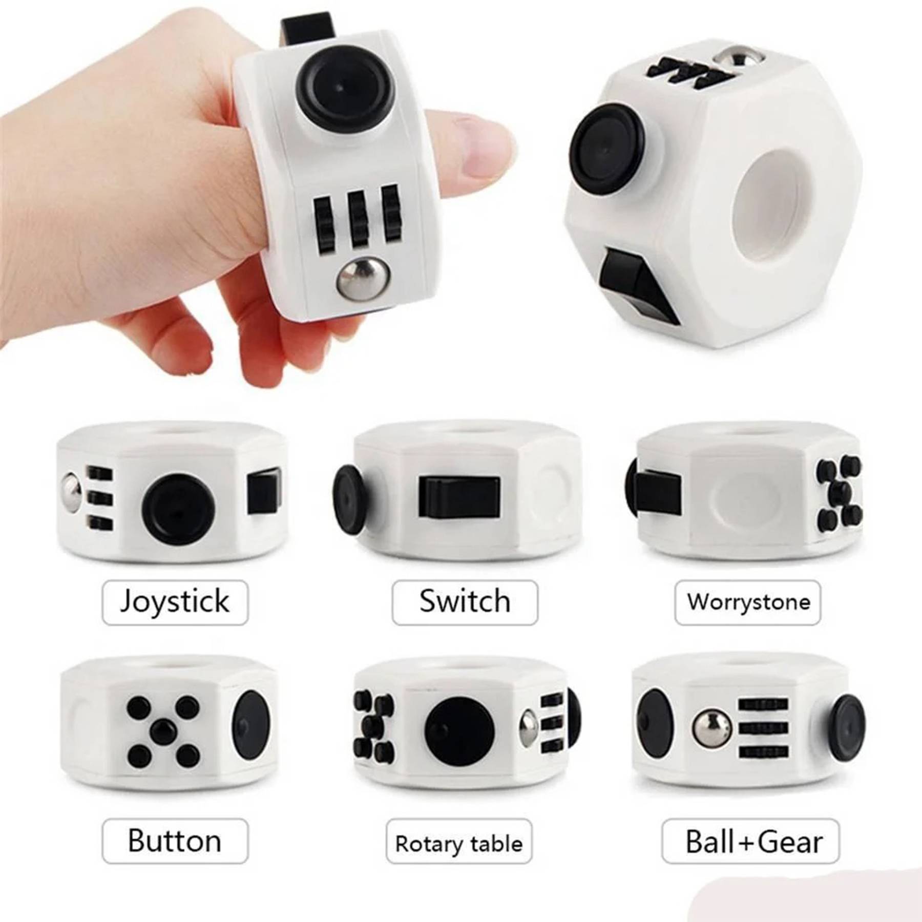 Cube decompression ring stress relief toy 5