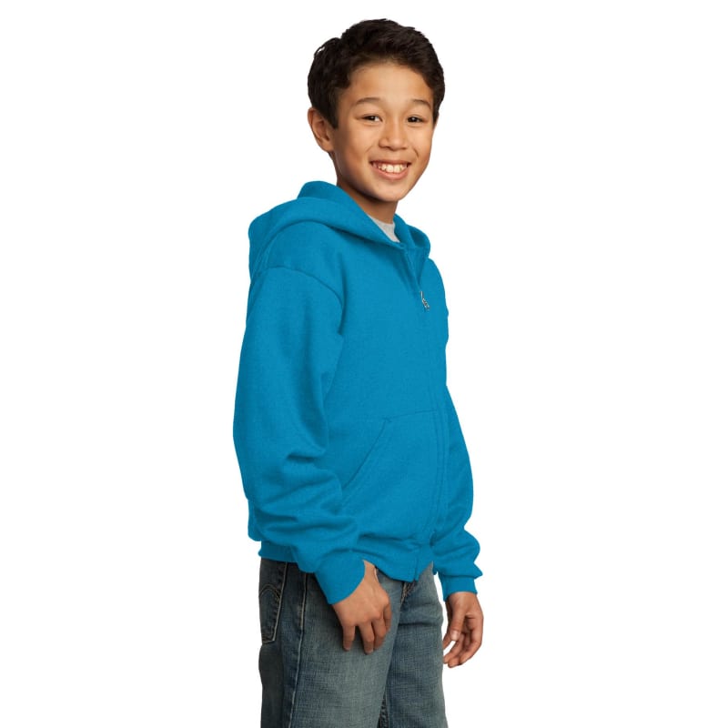 Port & Company - Youth Core Fleece Full-Zip Hooded Sweatshirt. 31