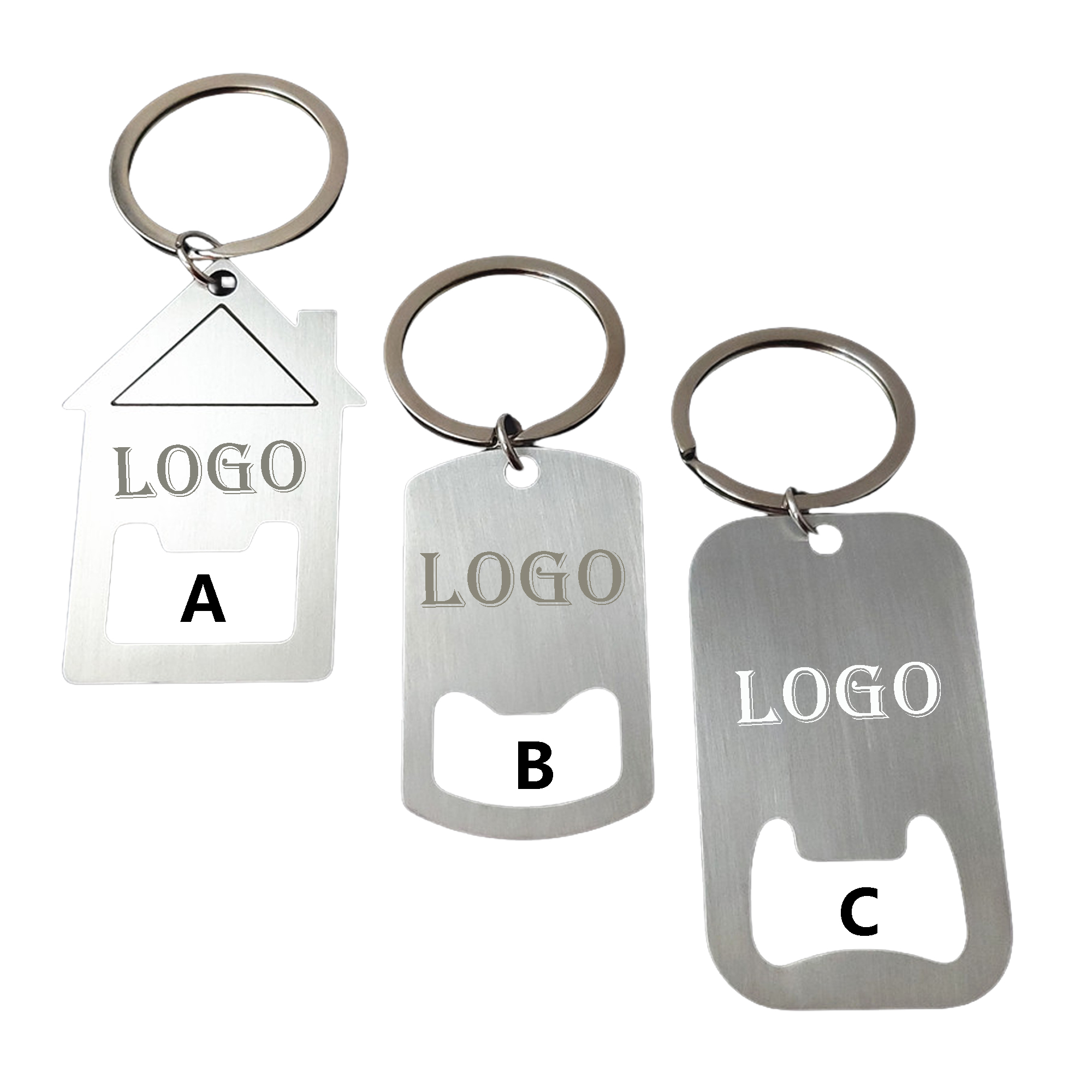 Stainless steel metal bottle opener keychain MOQ50 1