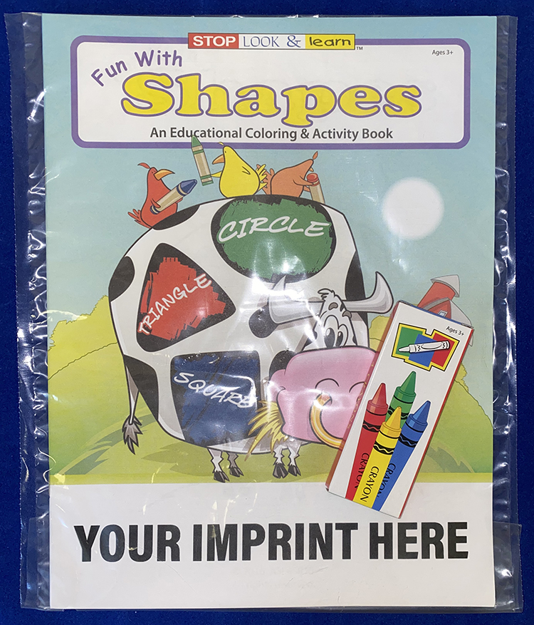 COLORING SET - Fun With Shapes Coloring Book Fun Pack 4