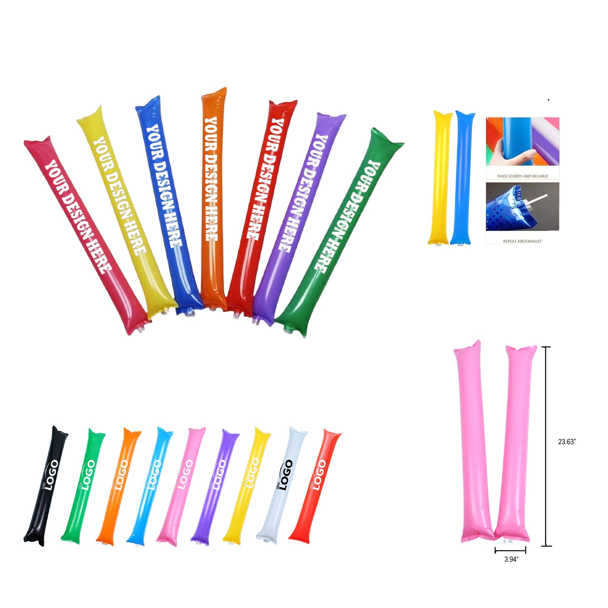 Thicken Bam Inflatable Cheering Thunder Stick MOQ50 6
