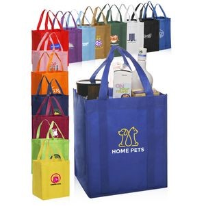 Large Non Woven Grocery Tote Bag Ocean( 13" X 10" X 15" ) 5