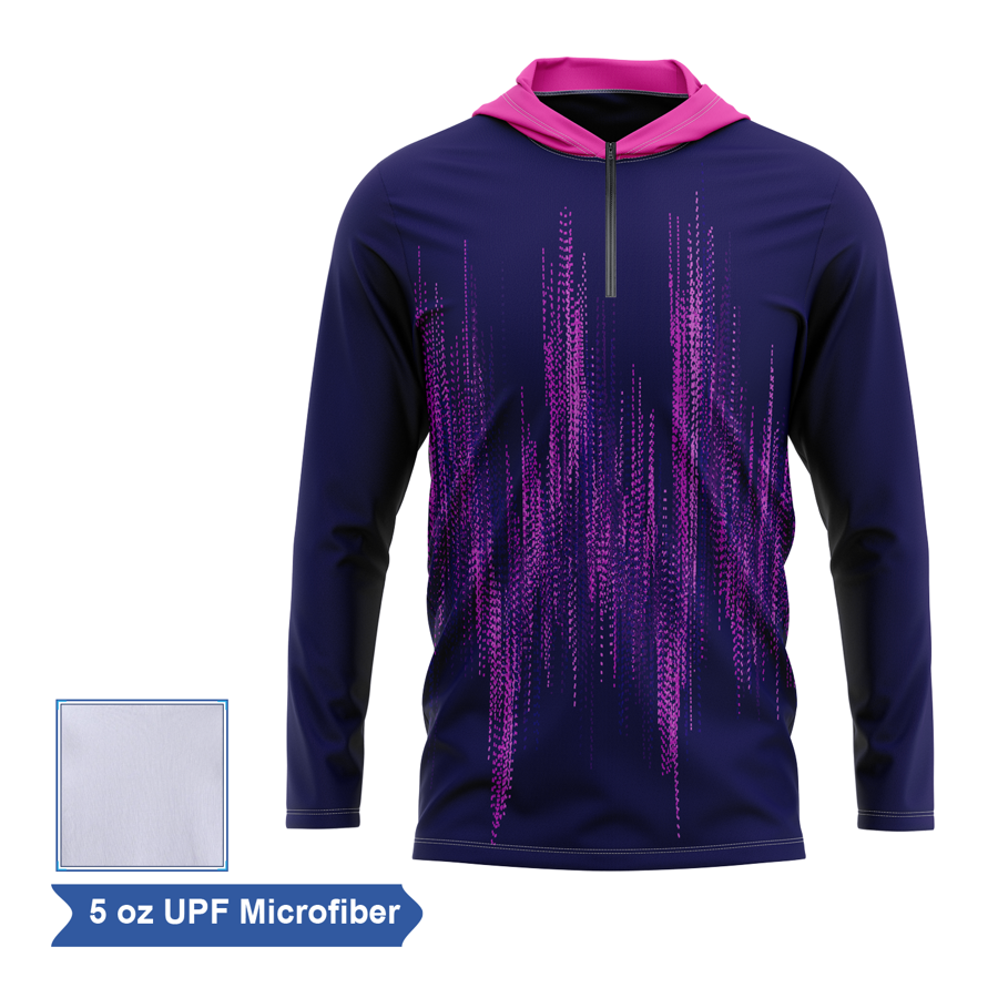 Unisex & Kids' Sublimation UPF Microfiber Long Sleeve Hooded 2
