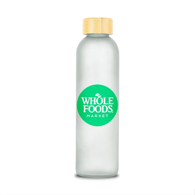 Beverly Glass Water Bottle 24 oz, custom glassware with logo imprint 7