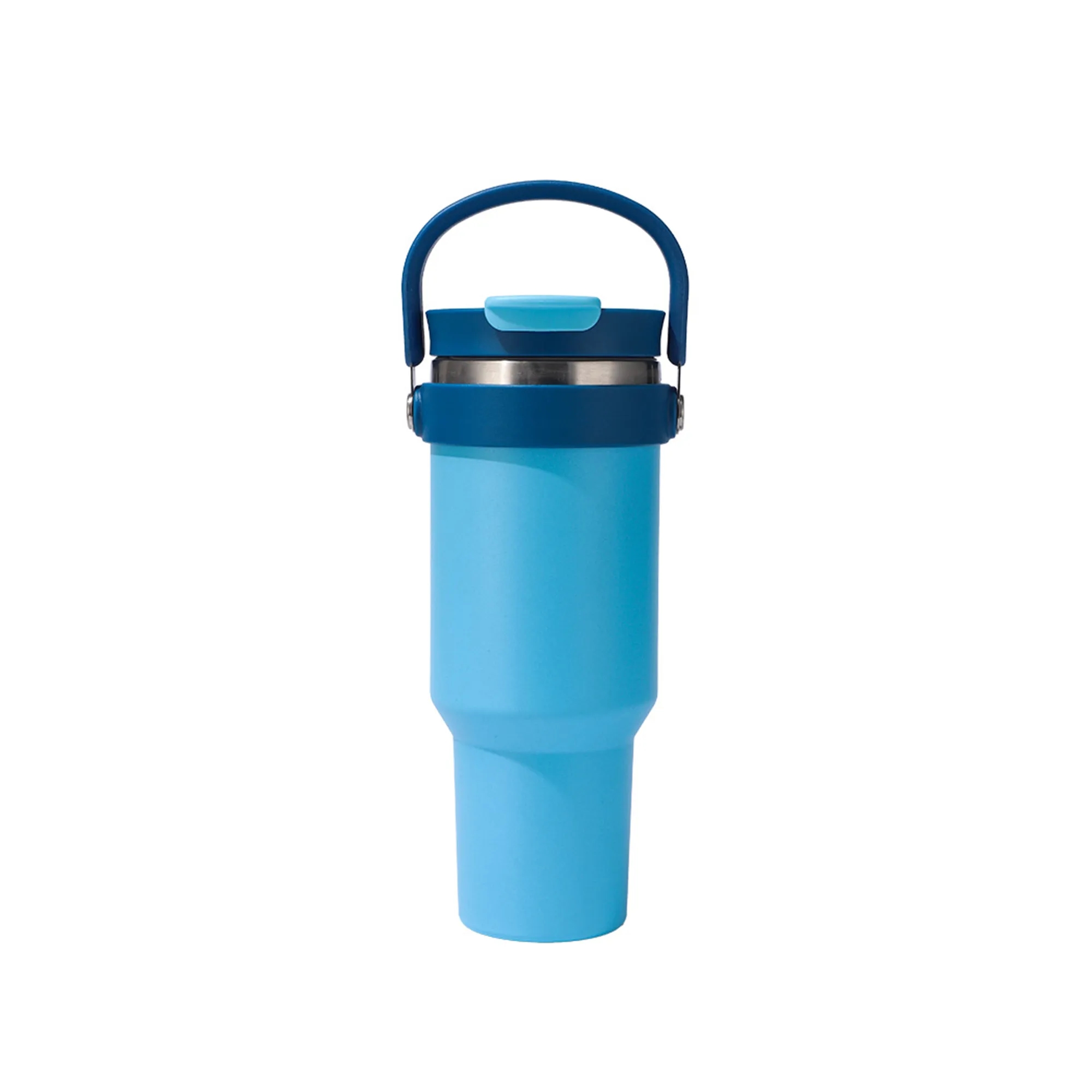 Outdoor 40oz Car Thermos Cup with Handle and Straw 7