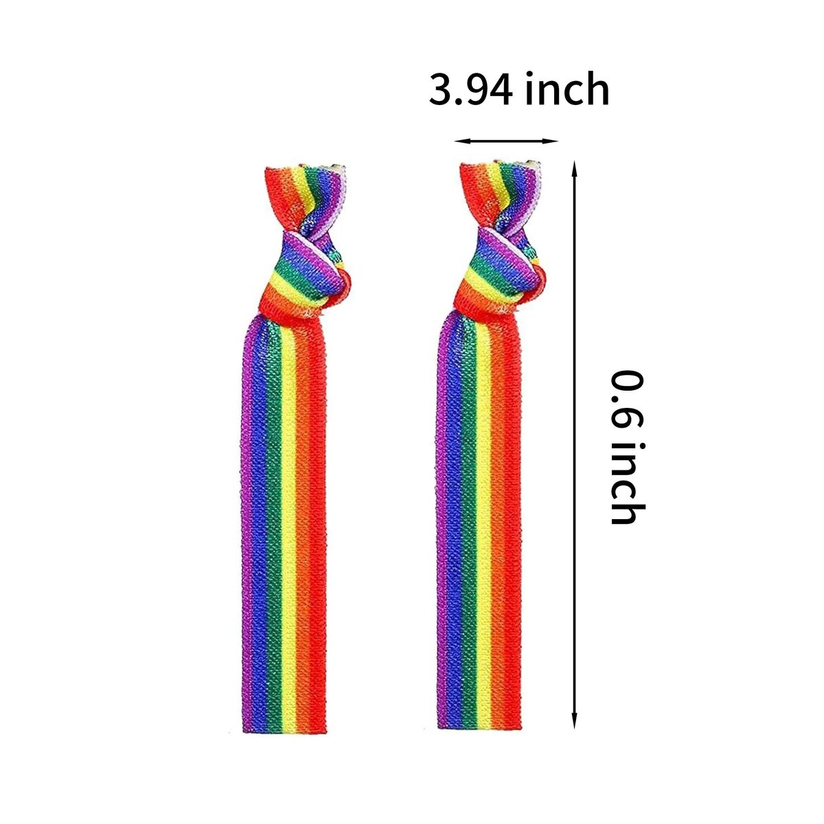 Rainbow Polyester Elastic Wristband for Events 2
