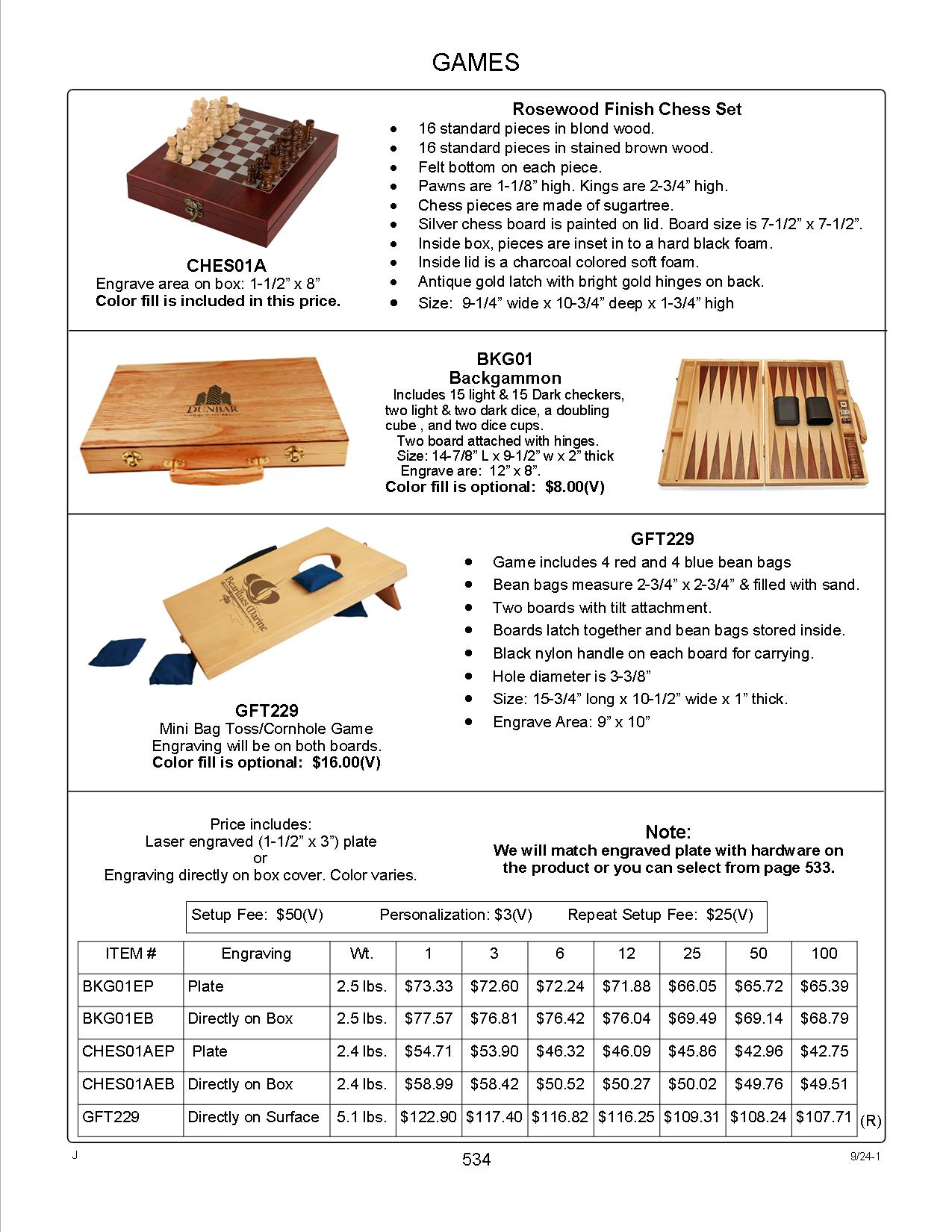Rosewood Finish Chess Set with an engraved plate 2