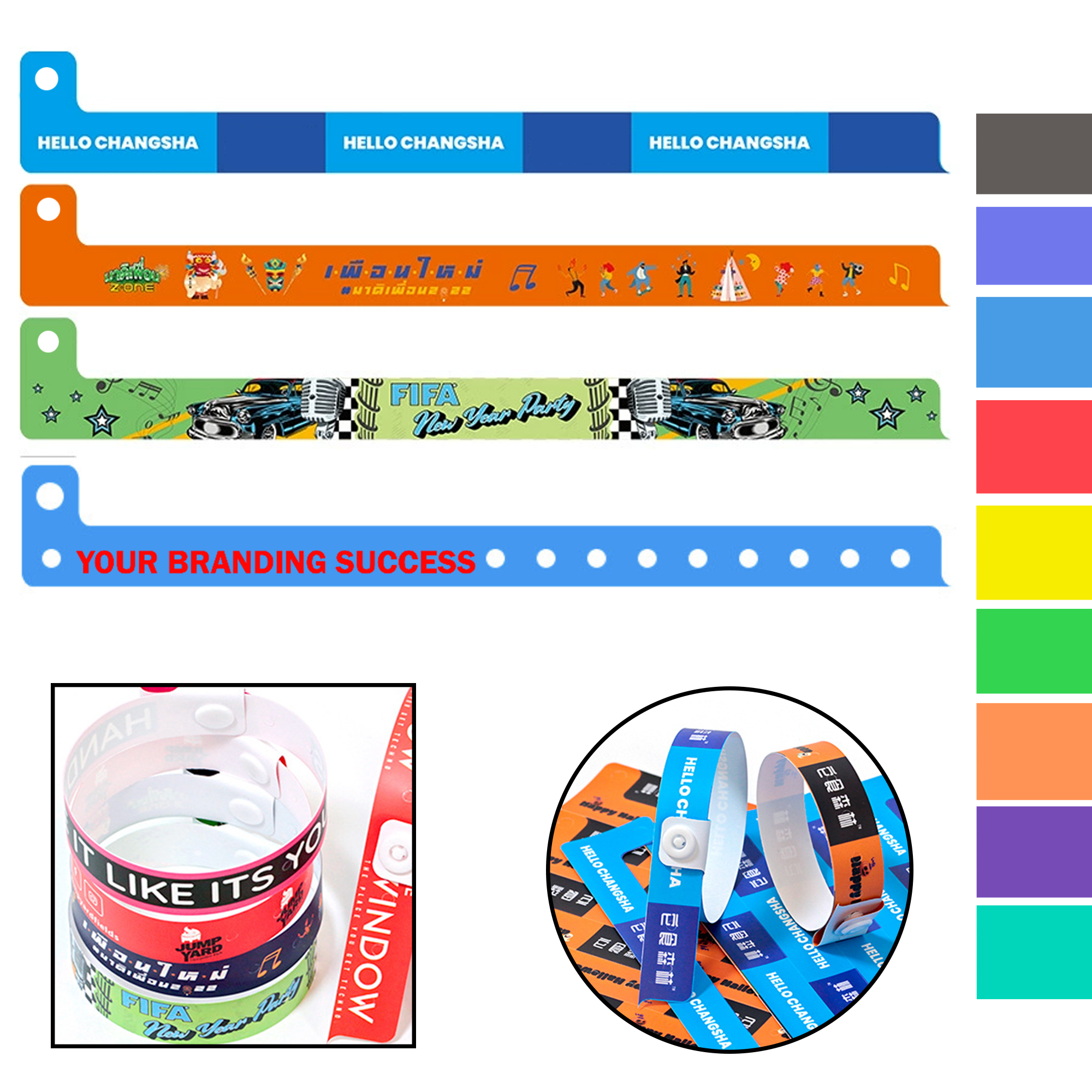 Custom L-Shaped PVC Flexible Press Wristband 1