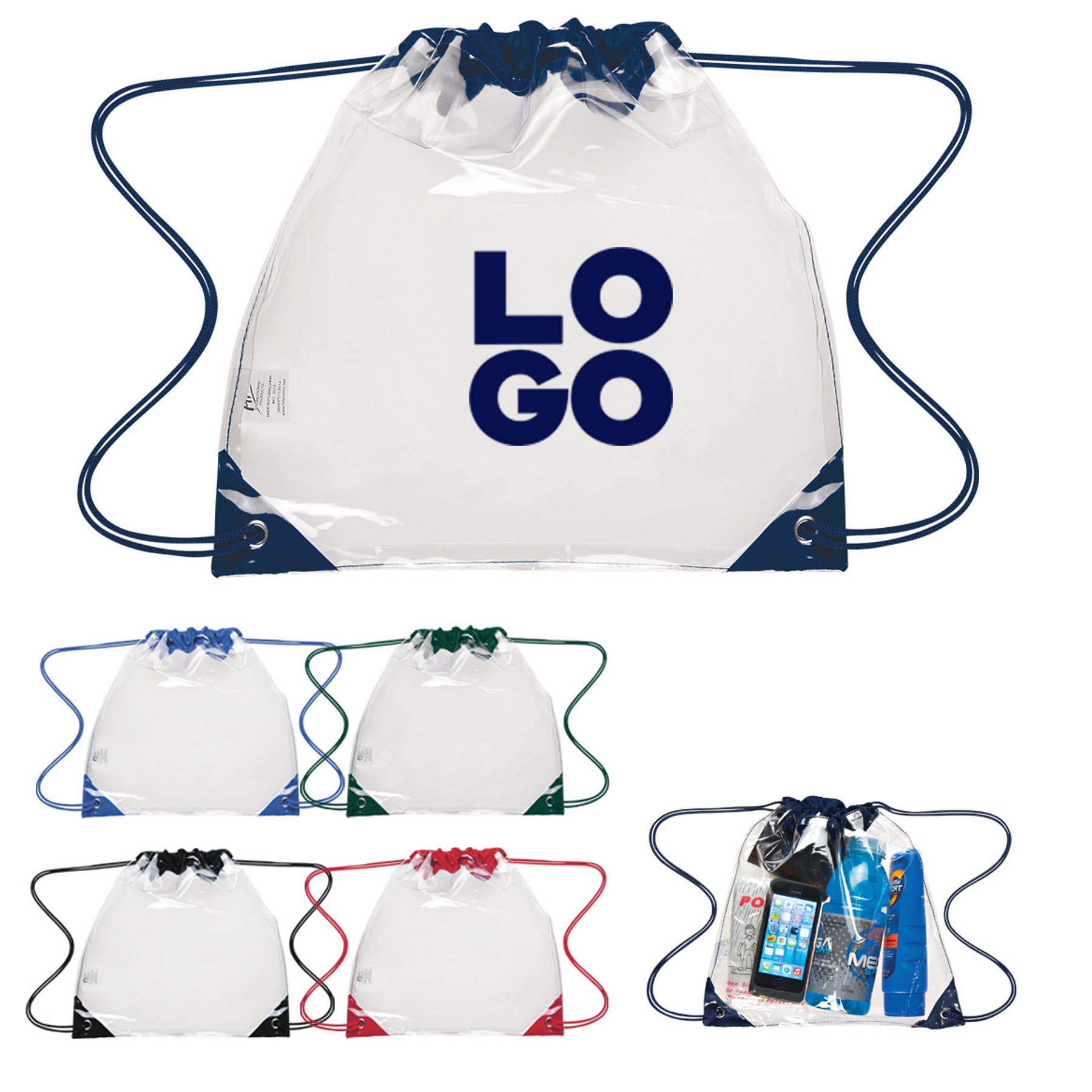 Clear Drawstring Cinch Backpack 3