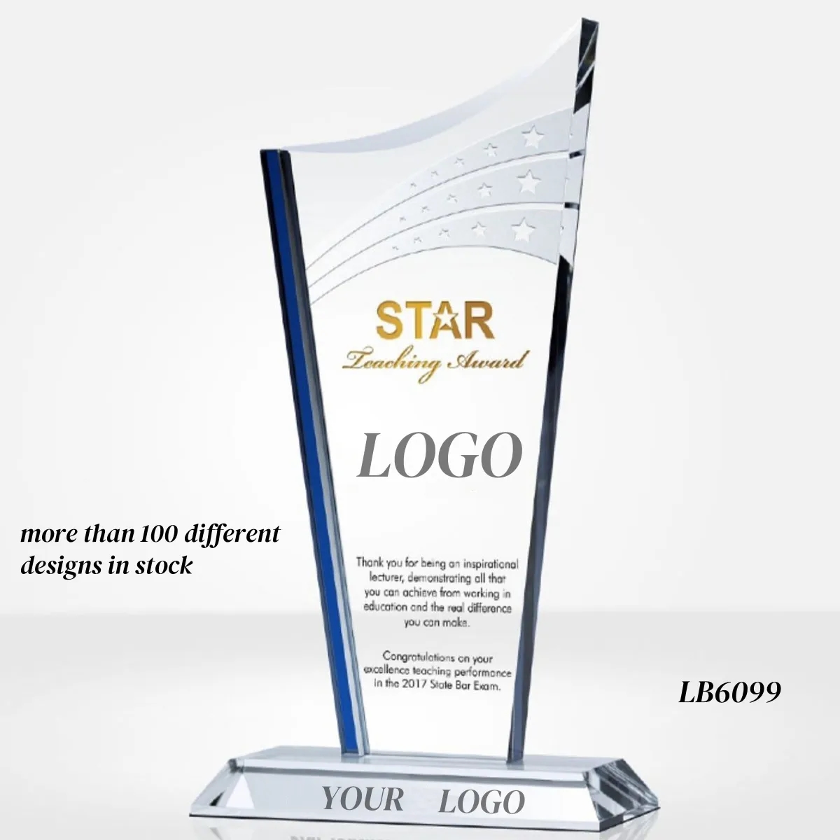 Engraved Crystal Trophy Award 4
