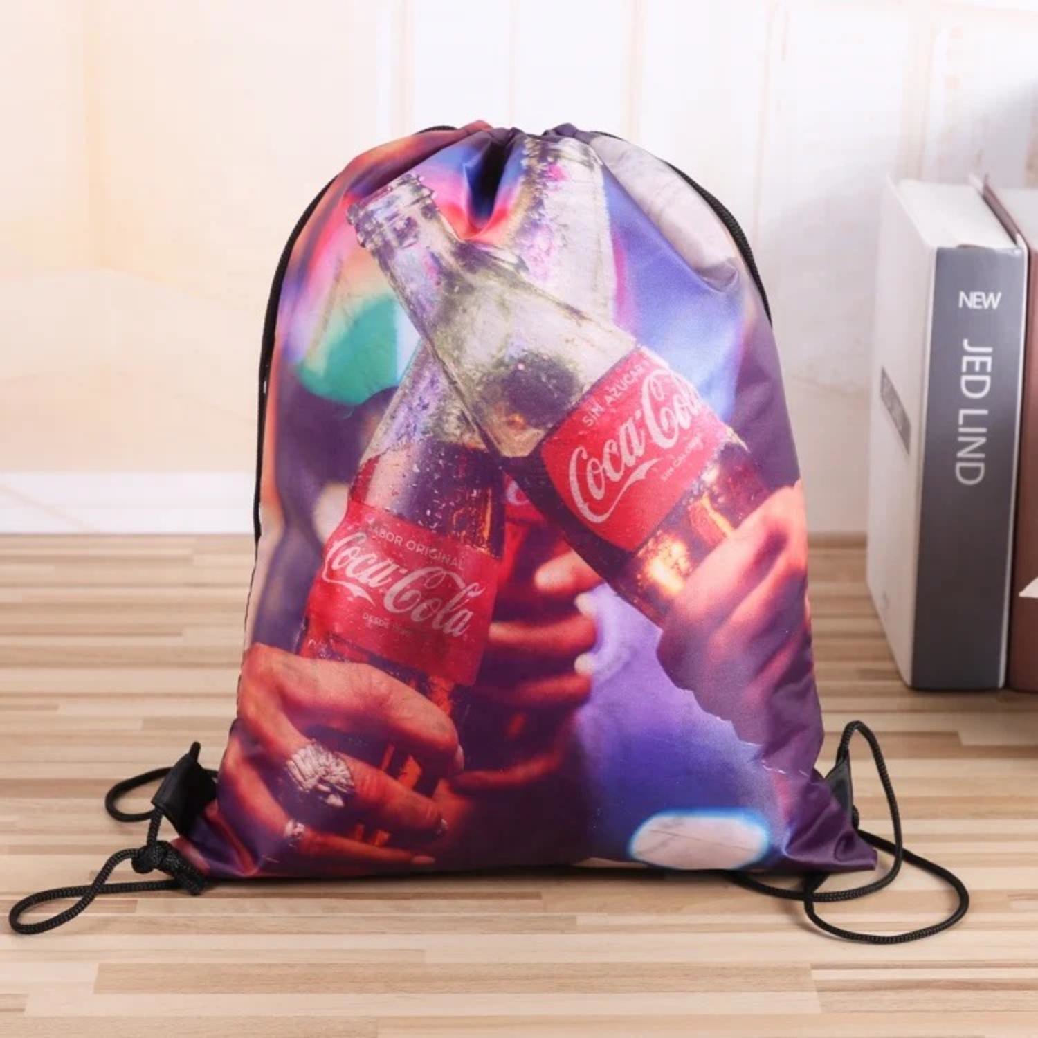 Heavy Duty Full Color Drawstring Backpack w/ Strap Loop (14" x 17") 4