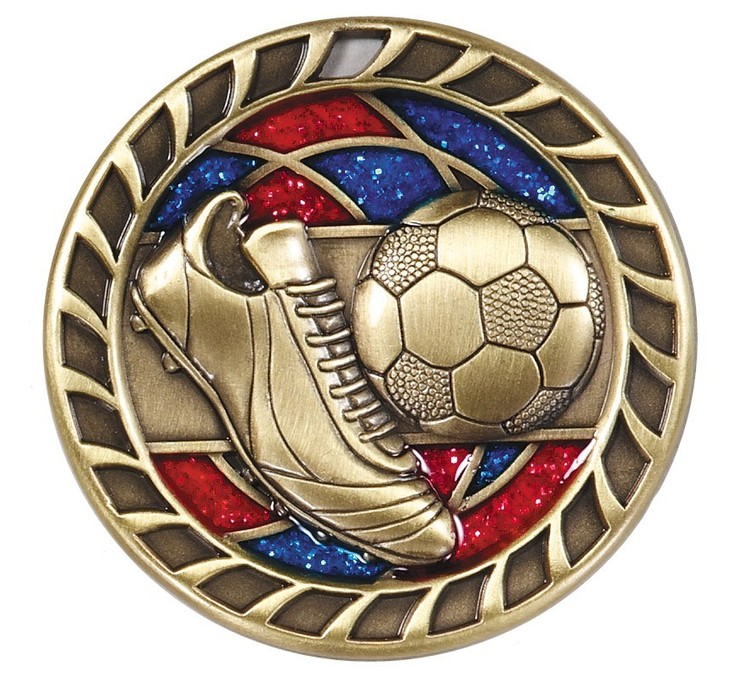 Soccer Glitter Medal, 2 1/2" 1