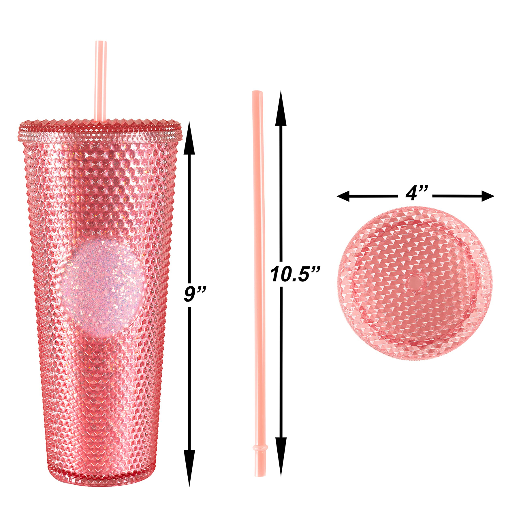 Studded Tumbler with Straw 2