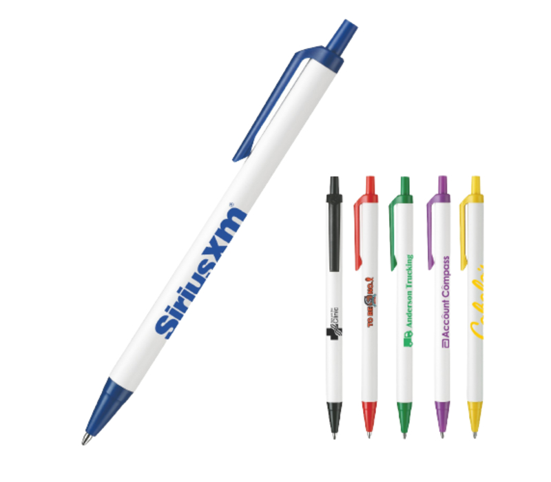 Slim White Barrel Pen 7
