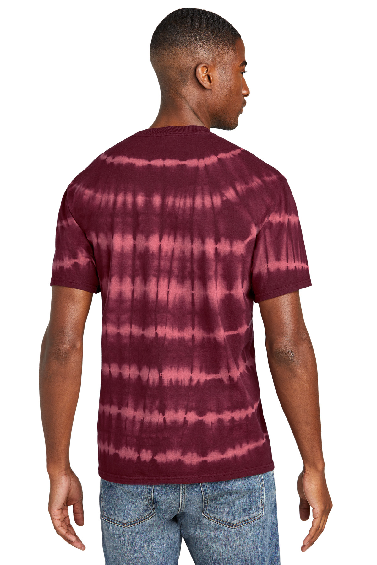 Port & Co Allover Stripe Tie-Dye Tee PC142 1