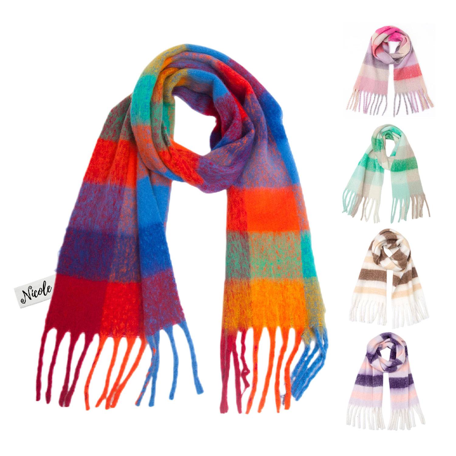 Warm Knitted Woven Scarf W/ Tassel 2