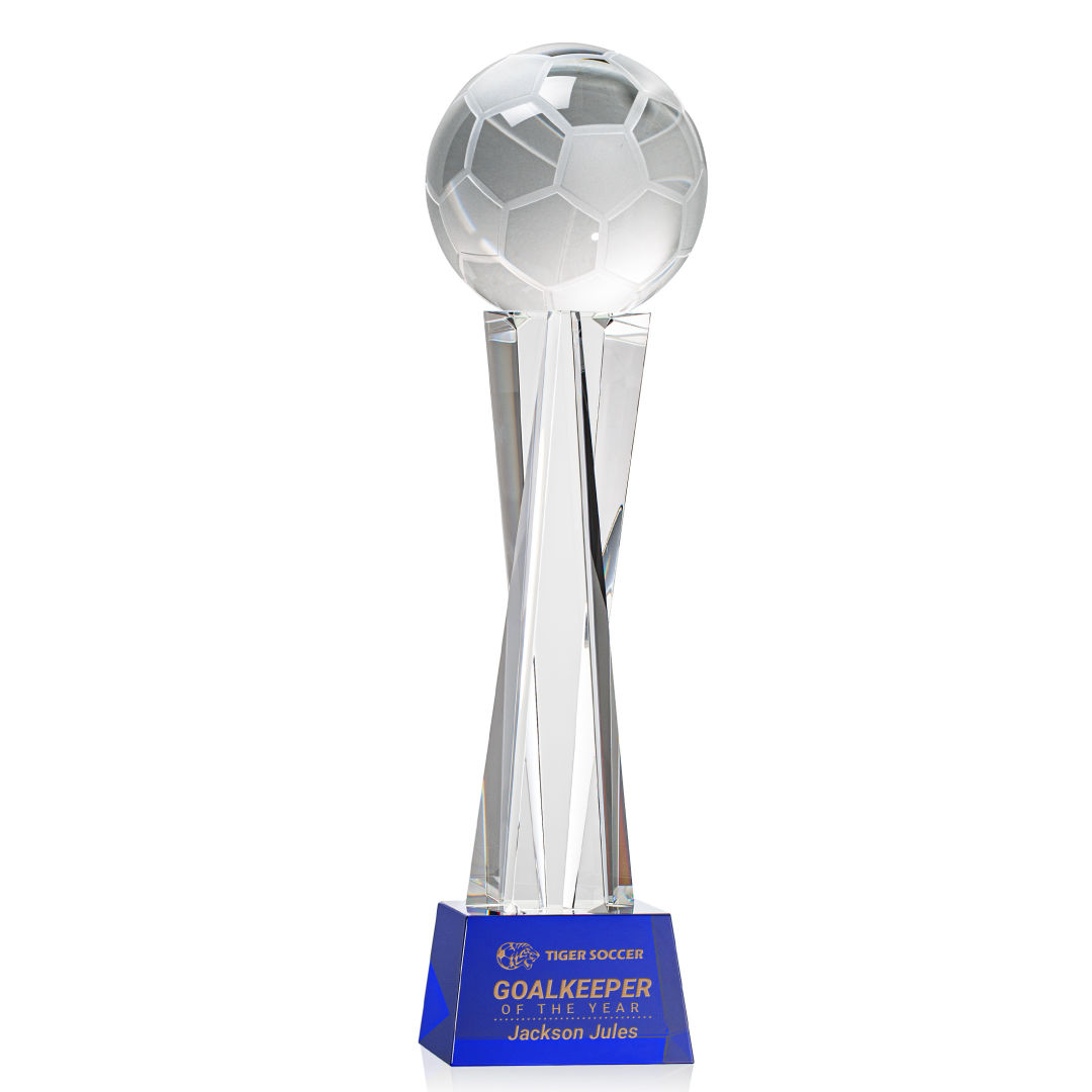 Soccer Ball Award on Grafton Base - Blue 11