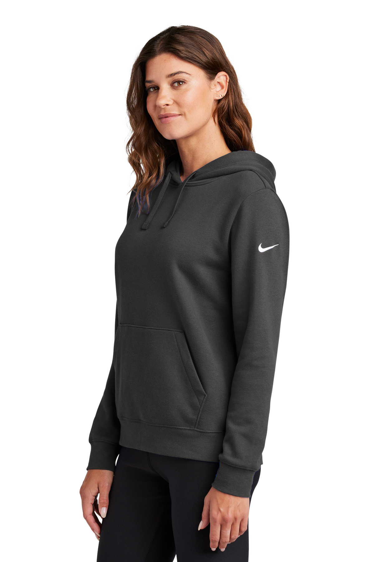 Women's Club Fleece Sleeve Swoosh Pullover Hoodie