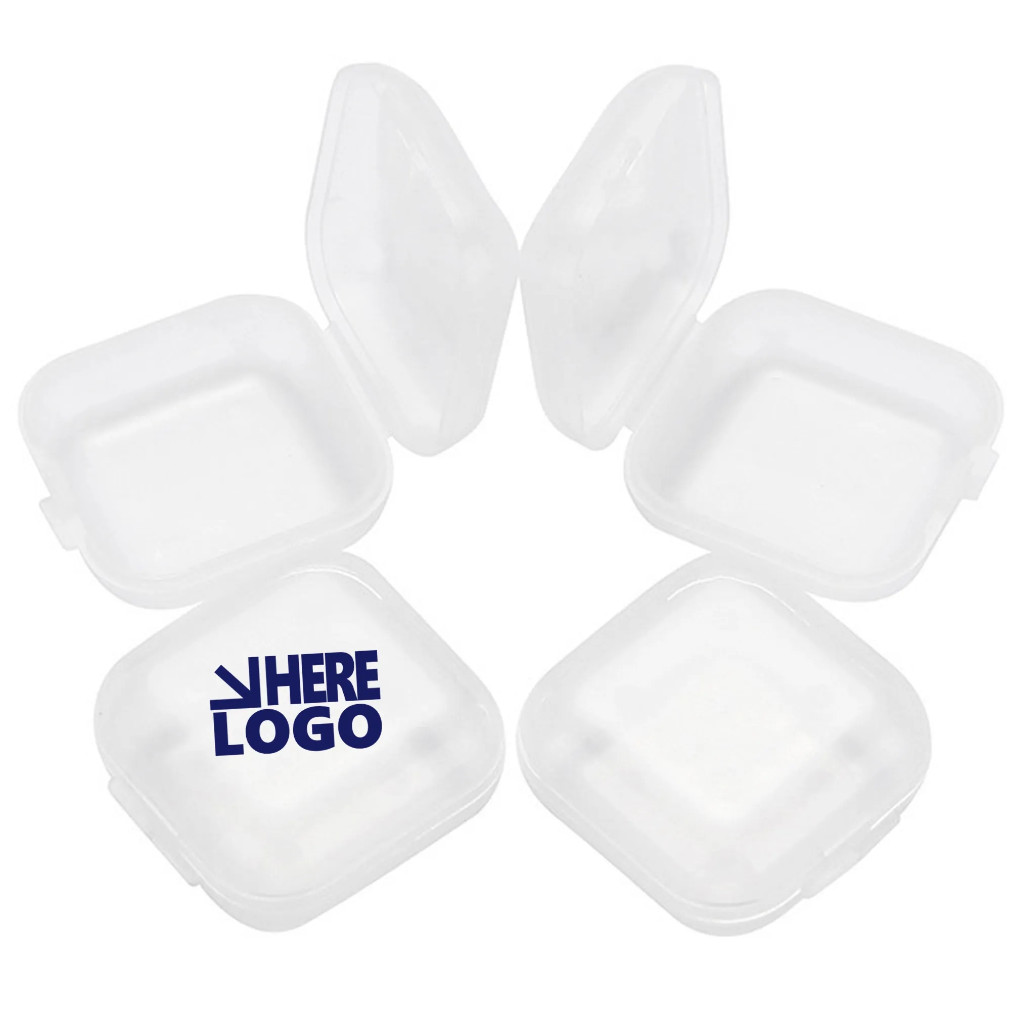 Square Empty Mini Clear Plastic Storage Containers Box 2