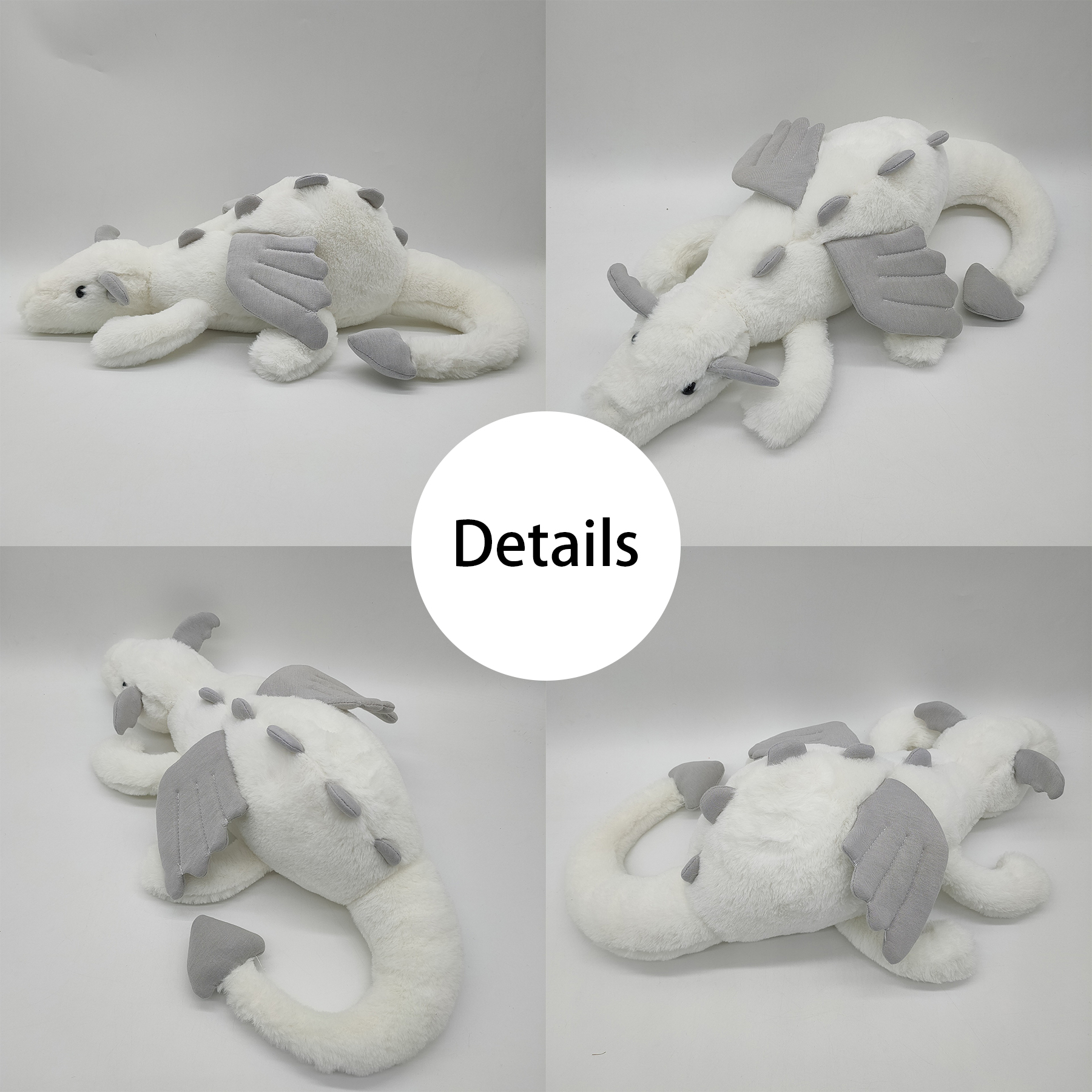 Cotton Little white dragon doll plush toy 6