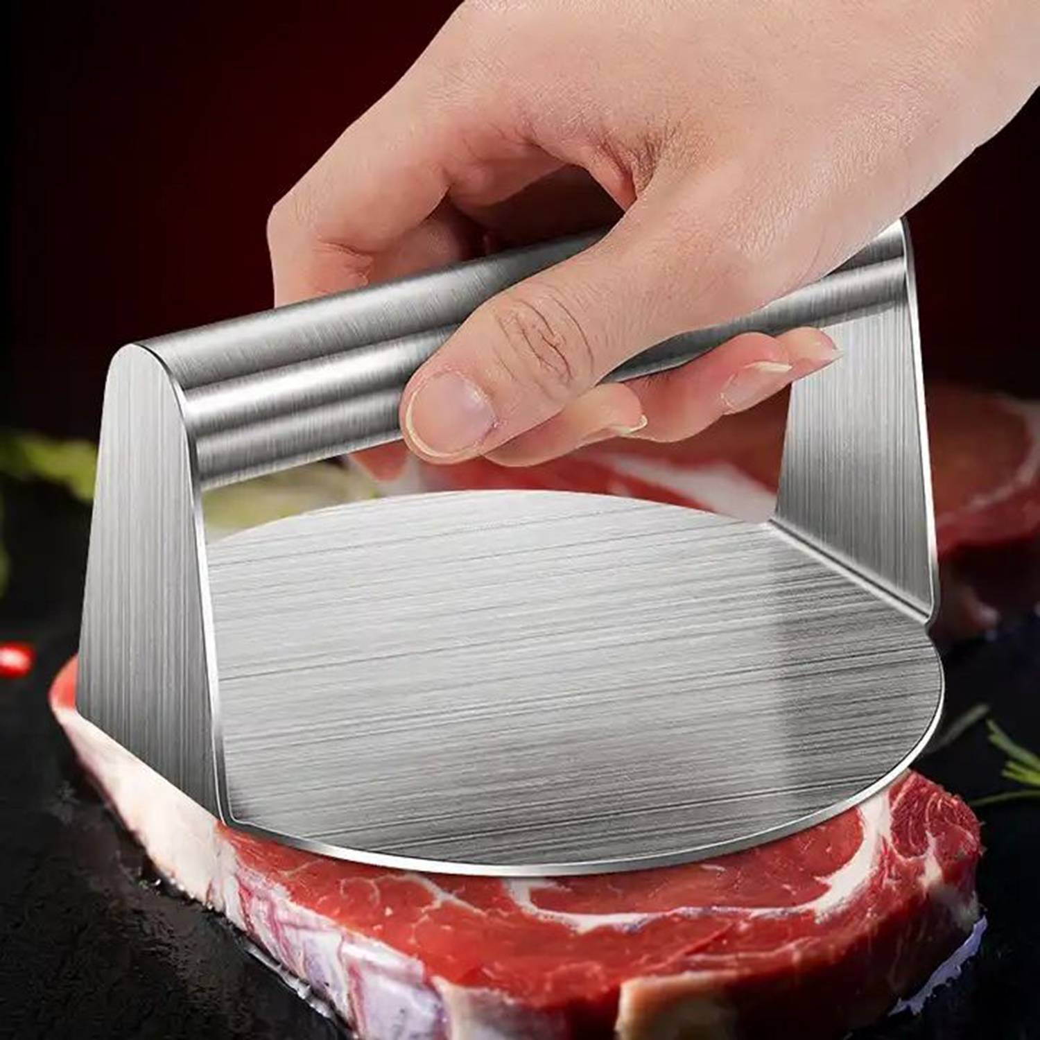 Stainless Steel Burger Press 4