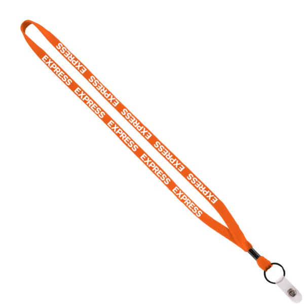 1/2" Cotton Lanyard with Metal Crimp & Split-Ring 92