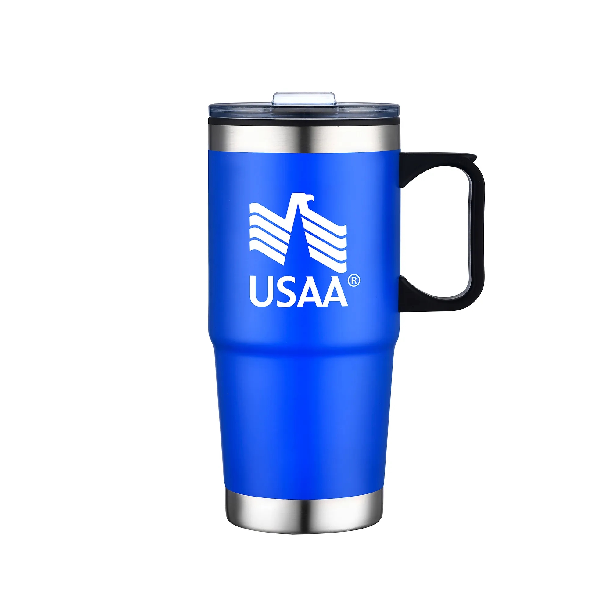 24oz Double Wall SS / PP Mug with Clear Closure Lid and Hand 14