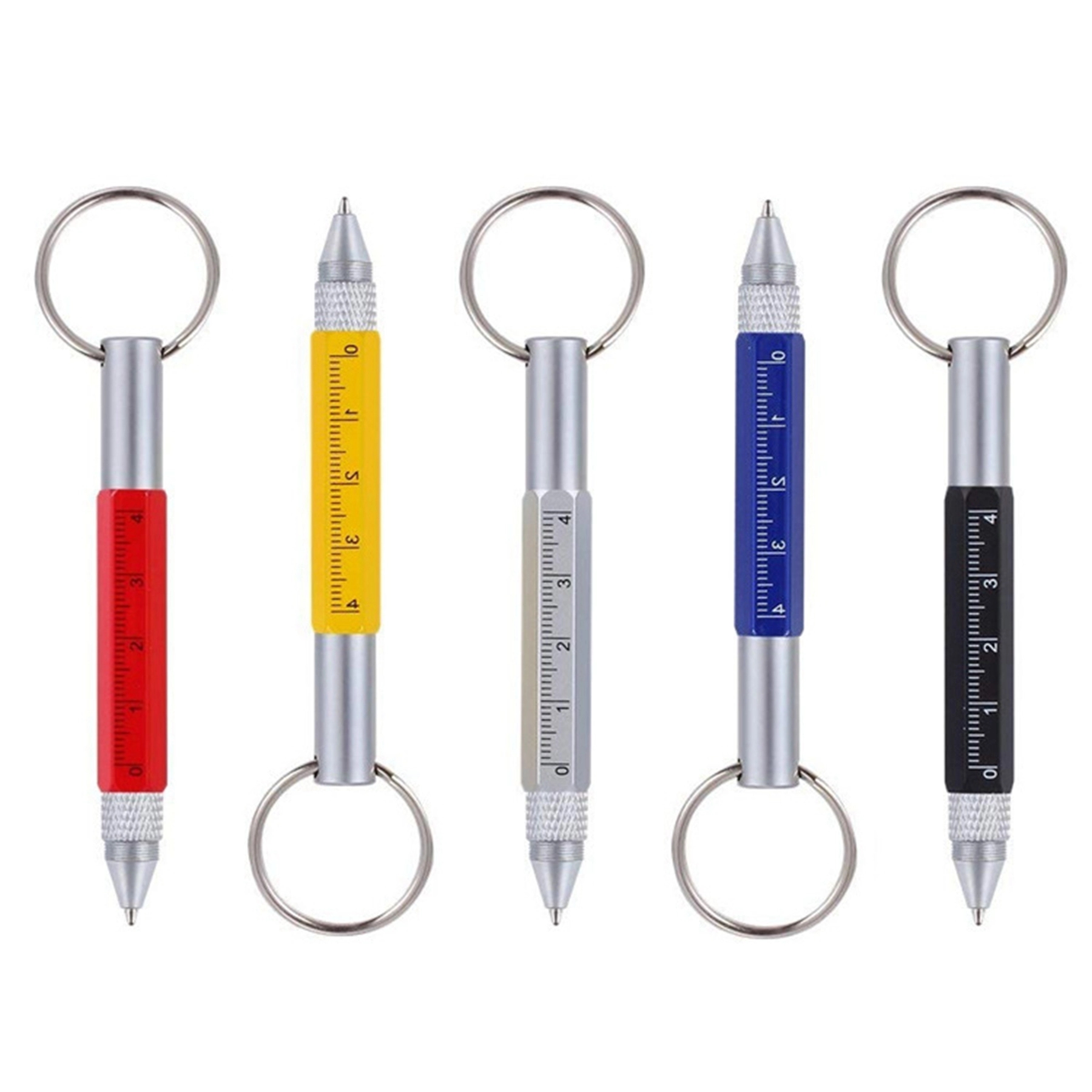 6 in 1 Multifunction Screwdriver Ballpoint Pen Keychain 6