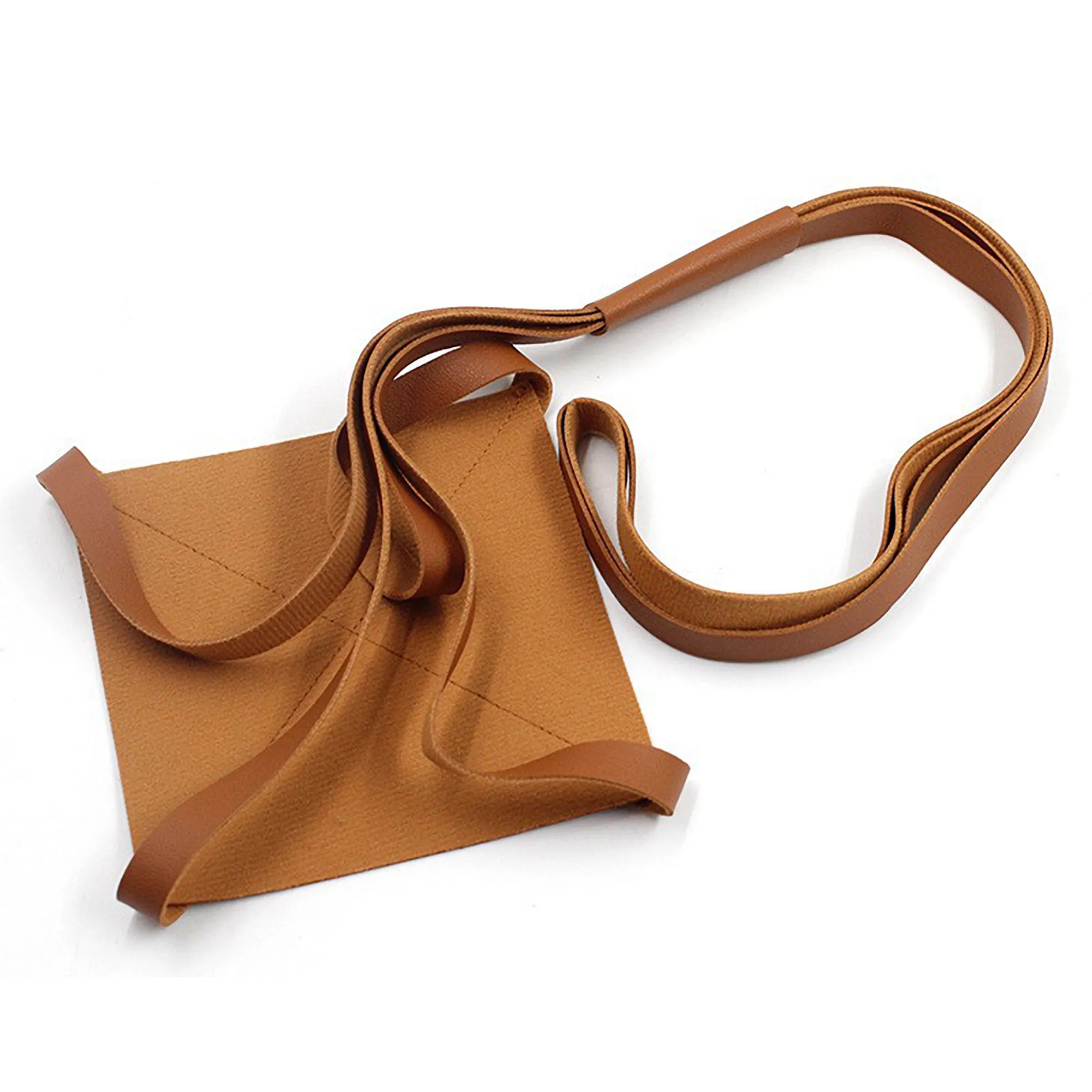 PU Leather Hanging Planter Basket with Waterproof Design 4