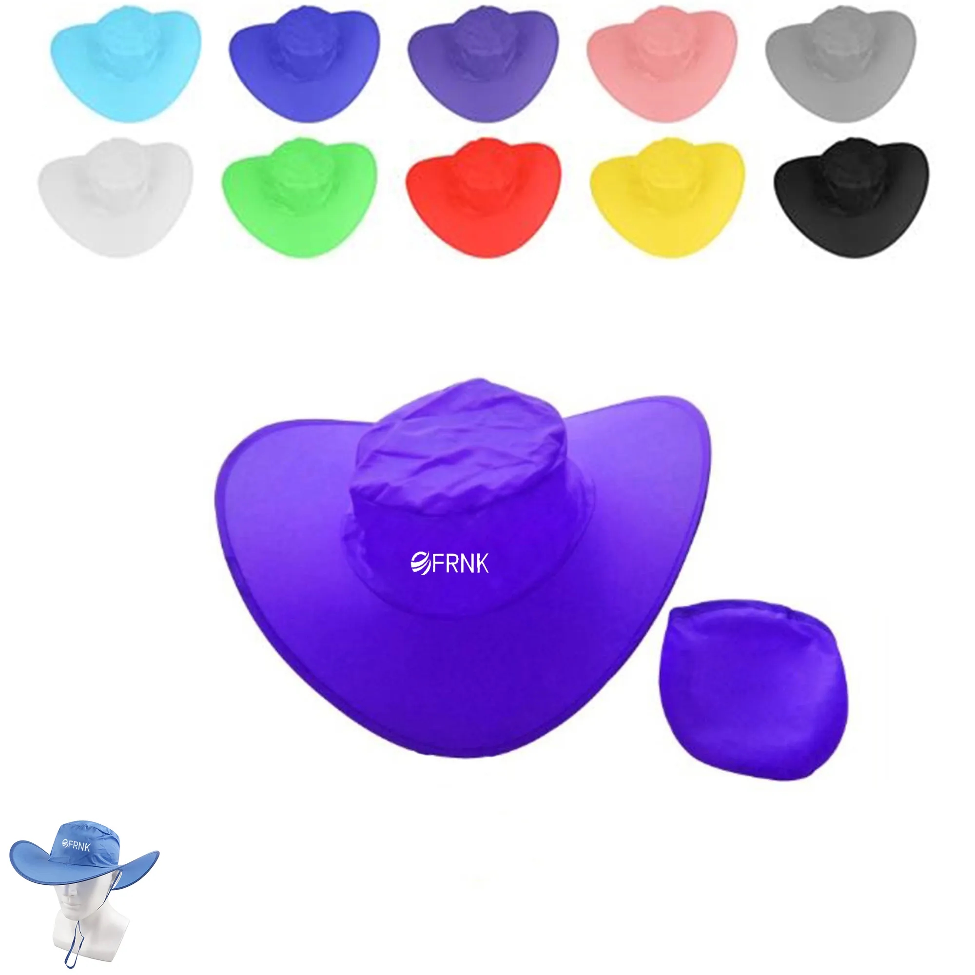 Cowboy Folding Hat With Pouch 3