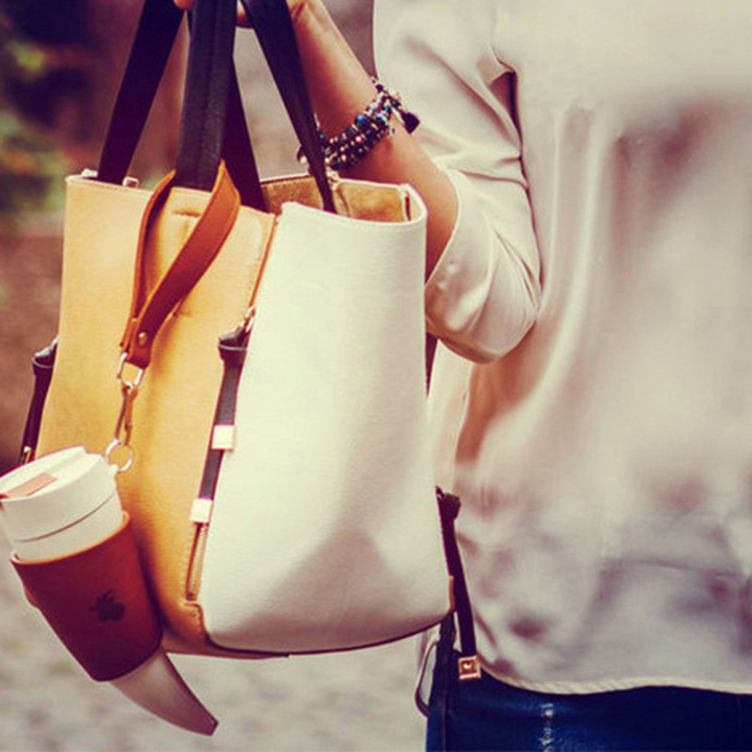 Stainless Steel Horn Shaped Cup with Carry Strap 3