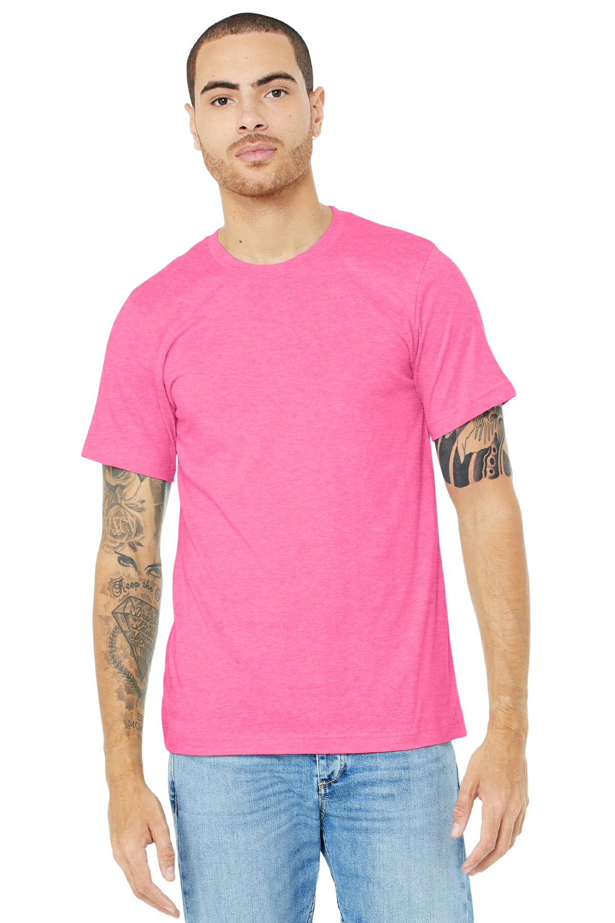 BELLA+CANVAS Unisex Heather CVC Short Sleeve Tee. BC3001CVC 473