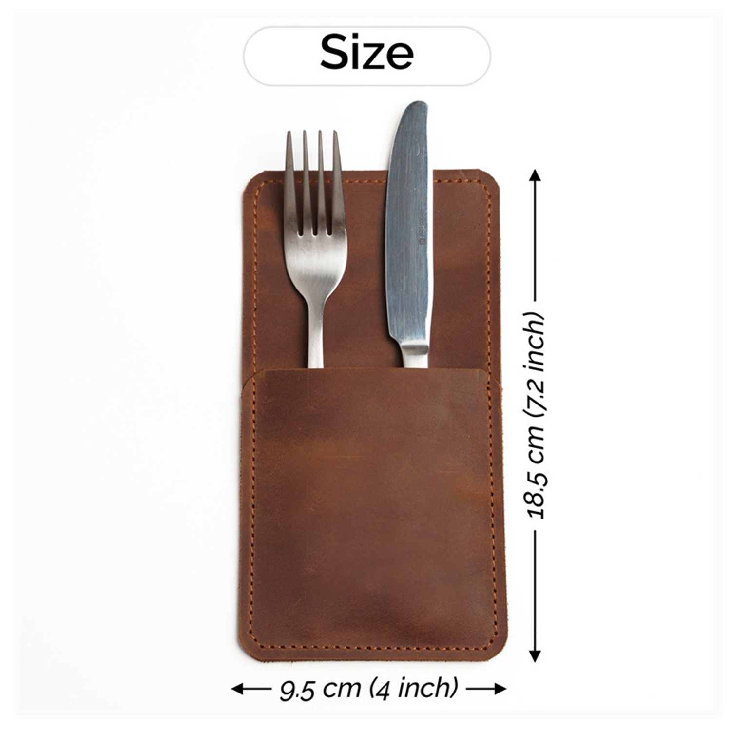 Custom Personalized Leather Cutlery Organizer,Utensil Holder 4