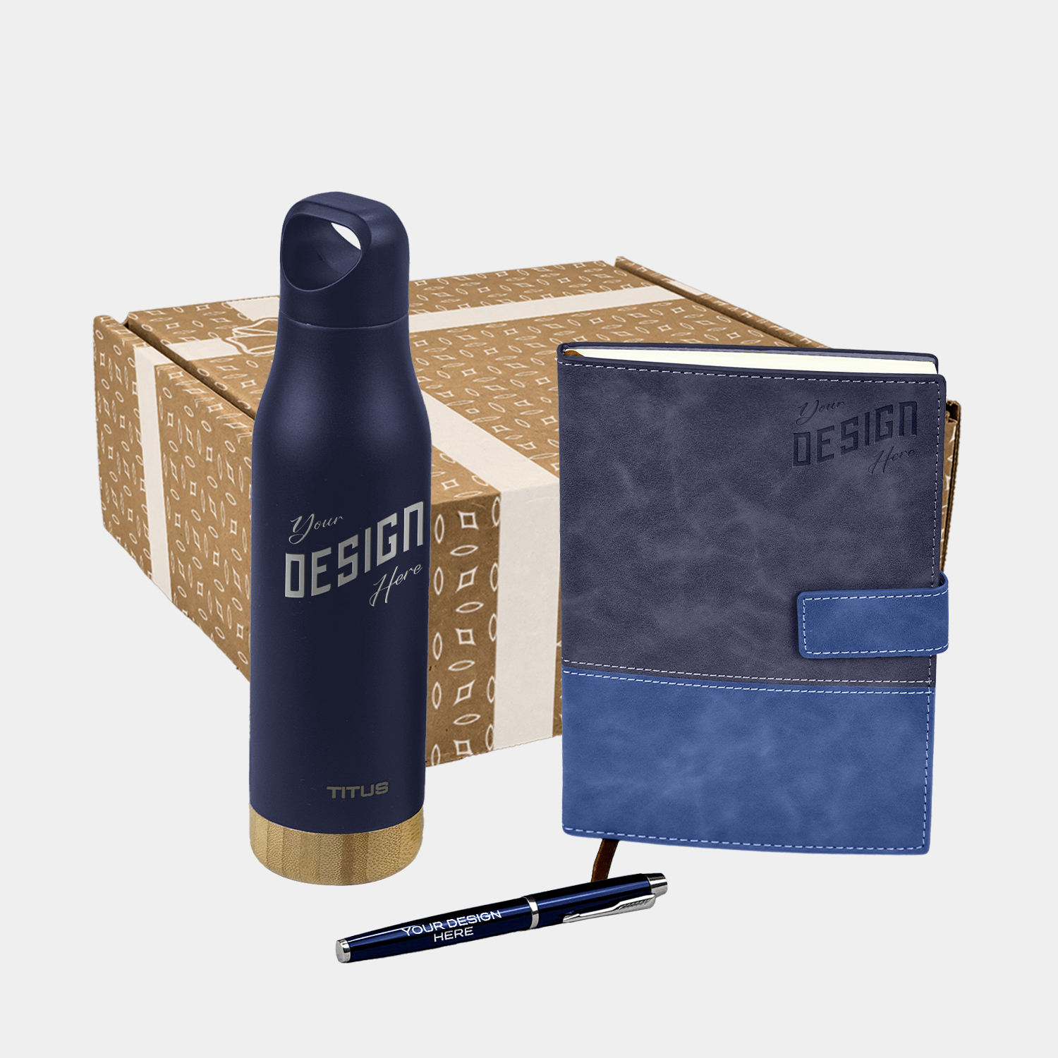 TiTUS® 17 oz Water Bottle, Valvetine Notebook & Pen Gift Set 2