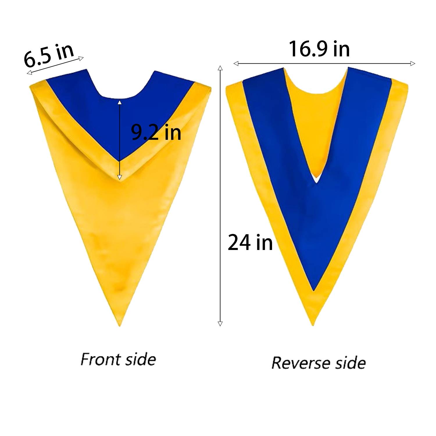 Two Tone V-shaped Graduation Stole 5