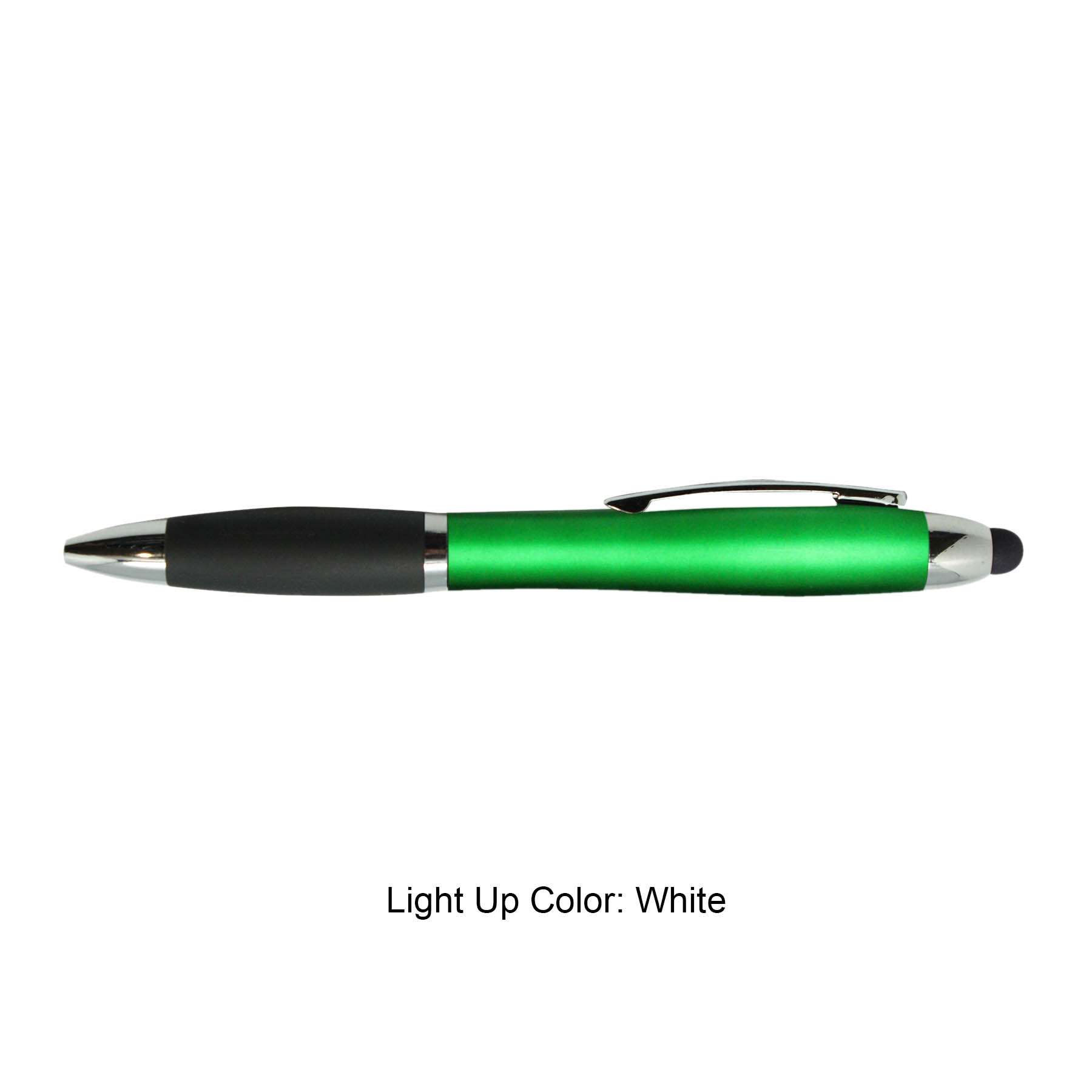 Curvy Plastic twist Stylus Pen w/Light UP Engraving 2