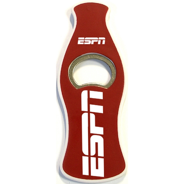 Jumbo size Coca Cola shape magnetic bottle opener
