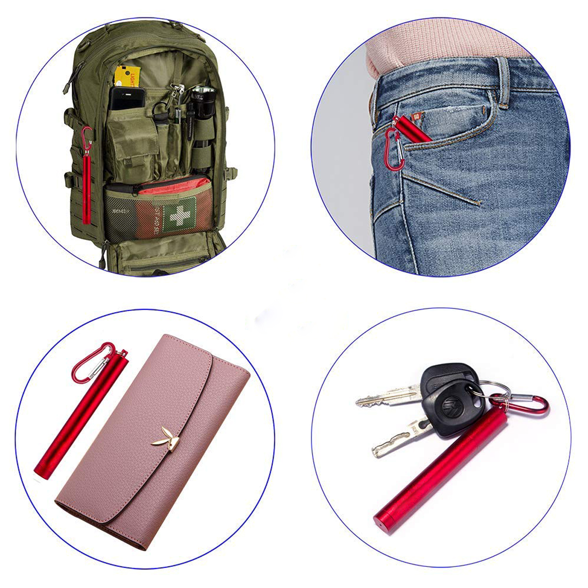 Portable Telescopic Stainless Steel Straw Kit 4