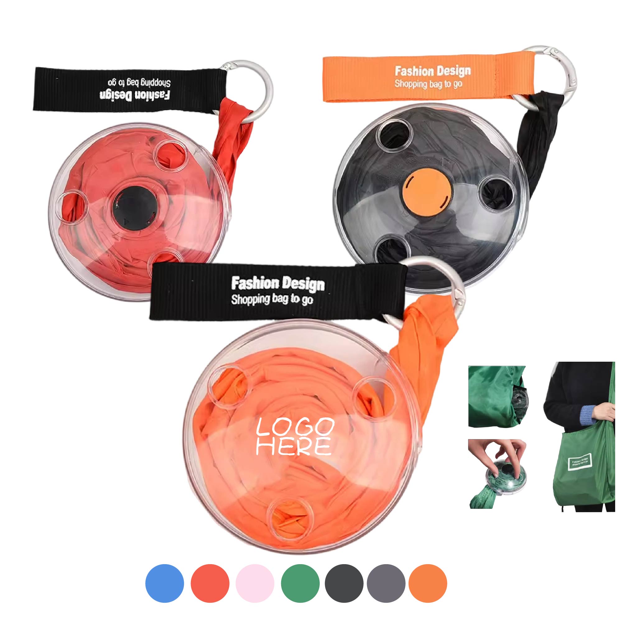 Folding Shopping Bags W/ Disc Cover 2