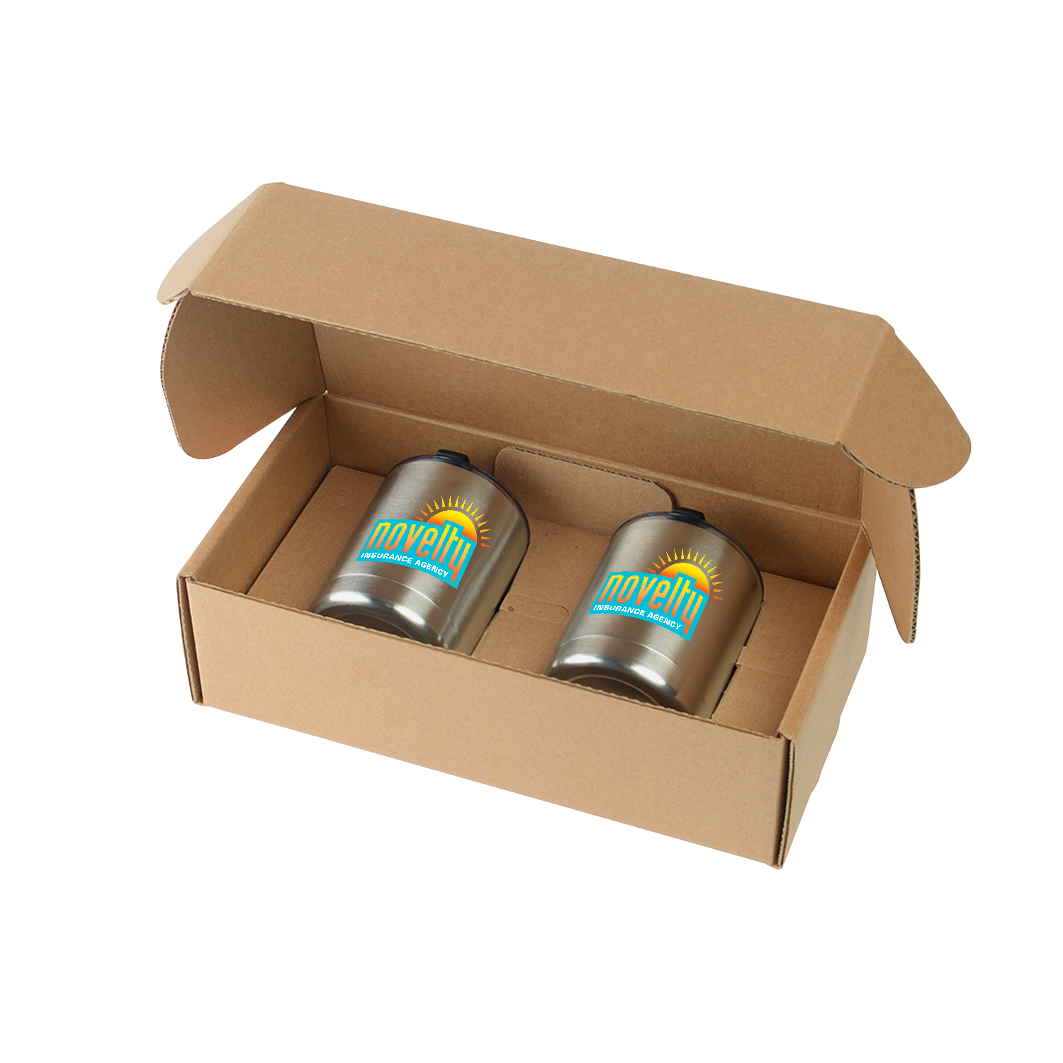 10 Oz. Stainless Steel Low Ball Glasses Gift Box Set 7
